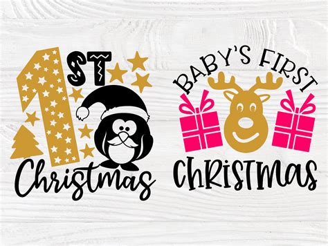 Download Baby's First Christmas SVG Bundle Crafts